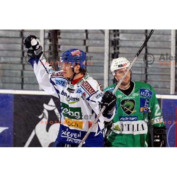 Thomas Raffl at ice hockey match Tilia Olimpija-VSV in EBEL league, played in Hala Tivoli, Ljubljana 5.12.2008 