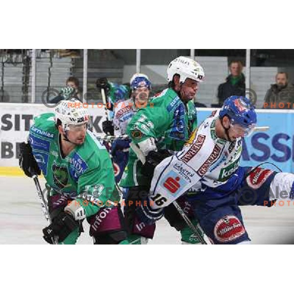 Yarema, Elik at ice hockey match Tilia olimpija- VSV in EBEL leageu, played in Hala Tivoli 5.12.2008. Tilia Olimpija won 7:5 after penalty shot-out 