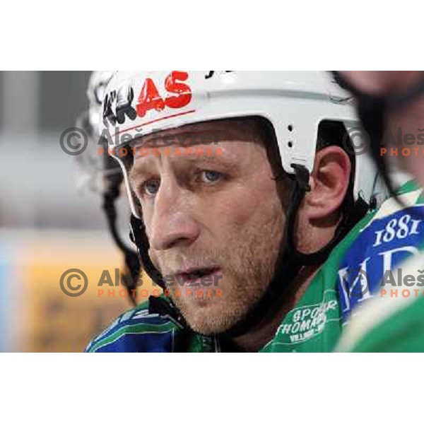 Tomaz Vnuk at ice hockey match Tilia olimpija- VSV in EBEL leageu, played in Hala Tivoli 5.12.2008. Tilia Olimpija won 7:5 after penalty shot-out 