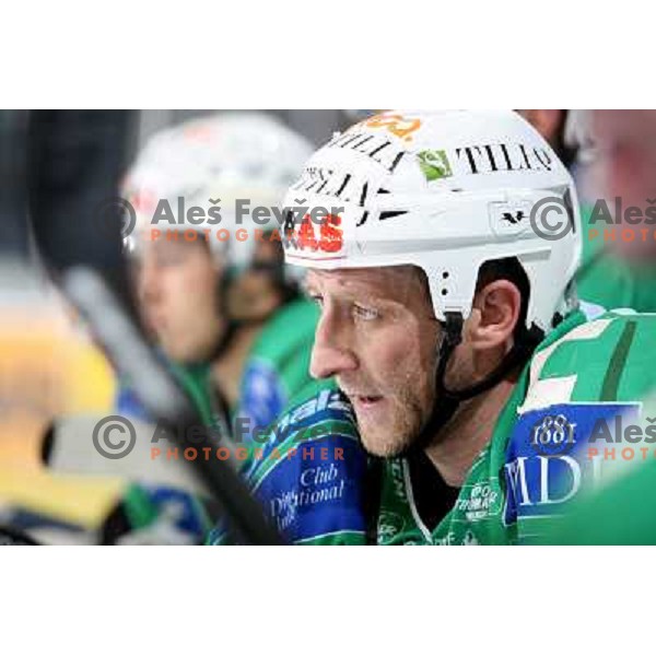 Tomaz Vnuk at ice hockey match Tilia olimpija- VSV in EBEL leageu, played in Hala Tivoli 5.12.2008. Tilia Olimpija won 7:5 after penalty shot-out 