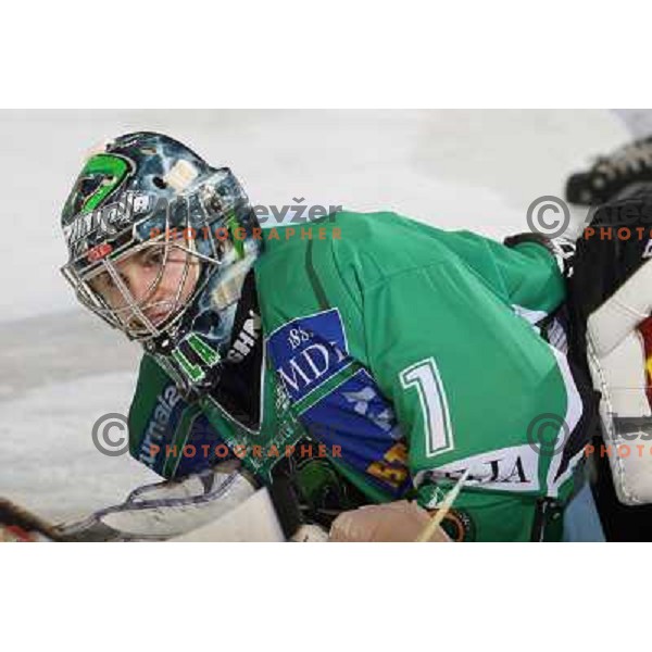 Ales Sila at ice hockey match Tilia olimpija- VSV in EBEL leageu, played in Hala Tivoli 5.12.2008. Tilia Olimpija won 7:5 after penalty shot-out 