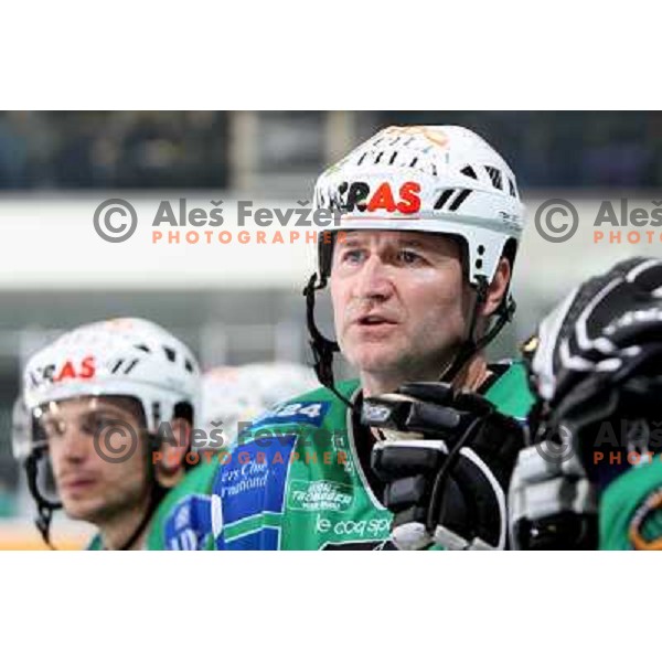 Nik Zupancic at ice hockey match Tilia olimpija- VSV in EBEL leageu, played in Hala Tivoli 5.12.2008. Tilia Olimpija won 7:5 after penalty shot-out 
