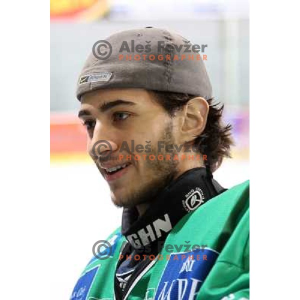 Matija Pintaric at ice hockey match Tilia olimpija- VSV in EBEL leageu, played in Hala Tivoli 5.12.2008. Tilia Olimpija won 7:5 after penalty shot-out 