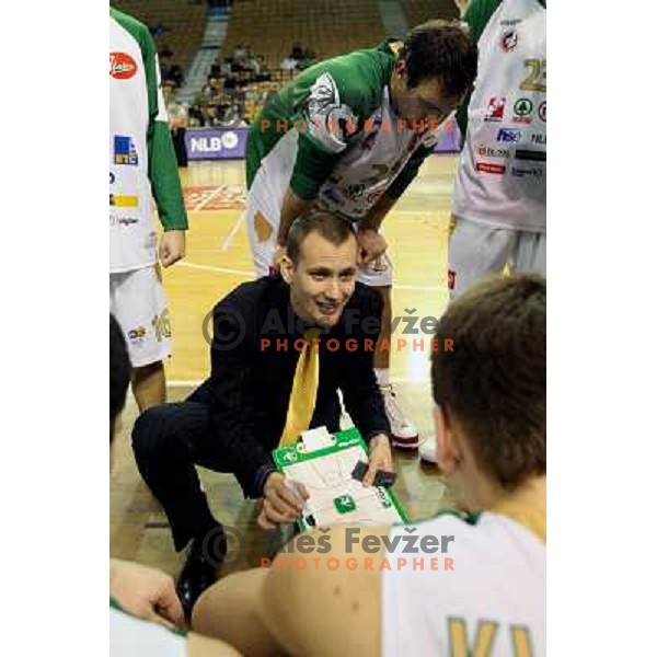 Gasper Potocnik at basketball match Union Olimpija- Hemofarm Stada in NLB league, played in Hala Tivoli, Ljubljana 6.12.2008. Hemofarm Stada won in over-time 108:100 
