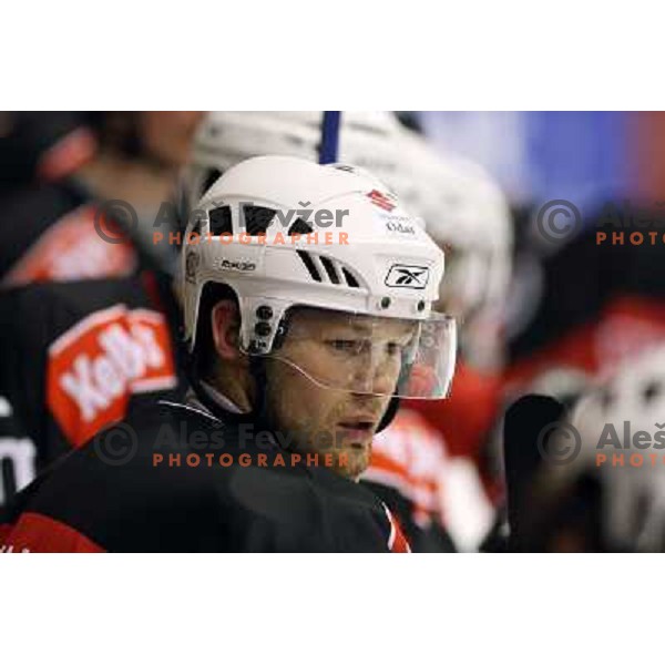 Andrej Hebar at ice hockey match Acroni Jesenice- Tilia Olimpija in round 32 of EBE league, played in Podmezakla, Jesenice 12.12.2008. Acroni Jesenice won 5:0 