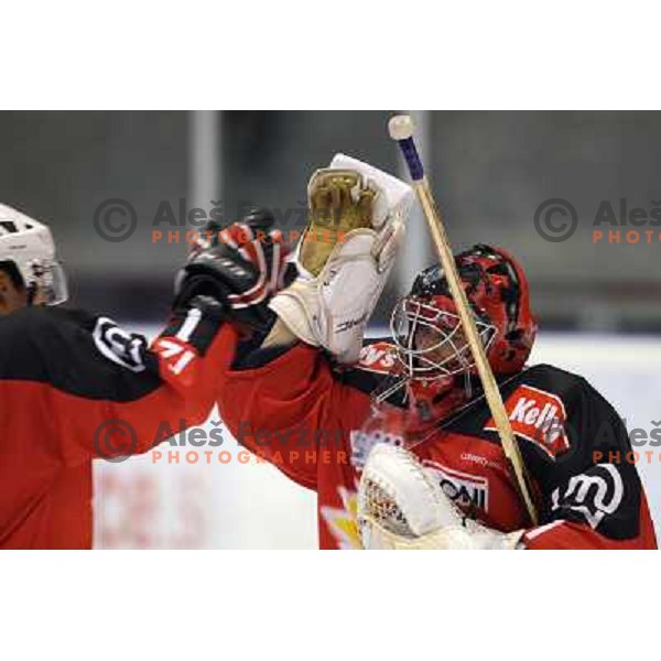 Andrej Hocevar at ice hockey match Acroni Jesenice- Tilia Olimpija in round 32 of EBE league, played in Podmezakla, Jesenice 12.12.2008. Acroni Jesenice won 5:0 