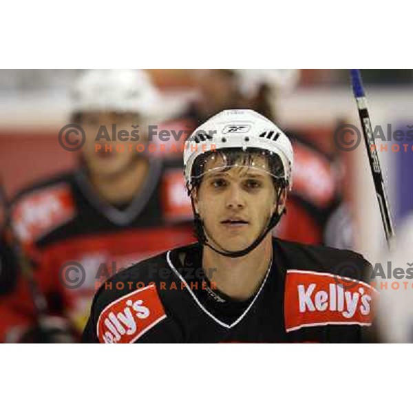 Marcel Rodman at ice hockey match Acroni Jesenice- Tilia Olimpija in round 32 of EBE league, played in Podmezakla, Jesenice 12.12.2008. Acroni Jesenice won 5:0 