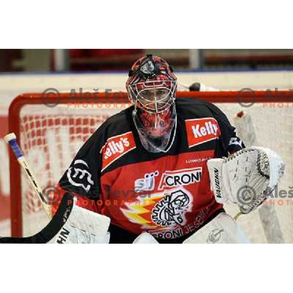 Andrej Hocevar at ice hockey match Acroni Jesenice- Tilia Olimpija in round 32 of EBE league, played in Podmezakla, Jesenice 12.12.2008. Acroni Jesenice won 5:0 