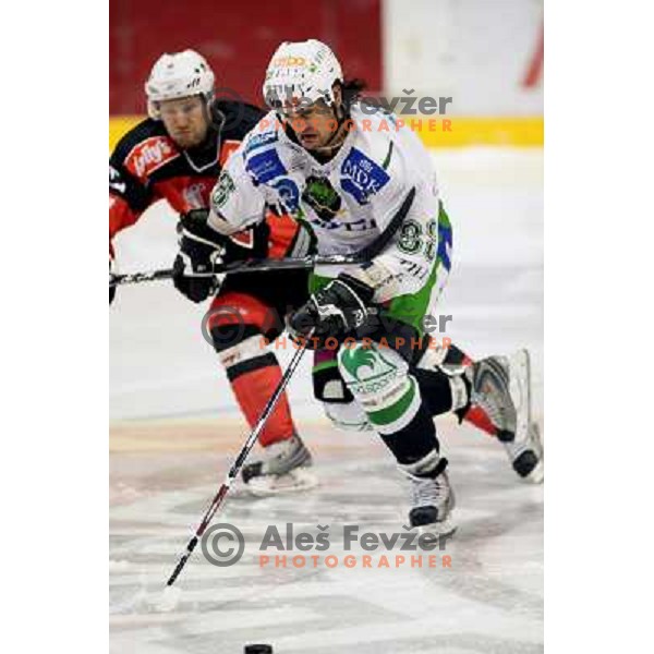 Frank Banham at ice hockey match Acroni Jesenice- Tilia Olimpija in round 32 of EBE league, played in Podmezakla, Jesenice 12.12.2008. Acroni Jesenice won 5:0 
