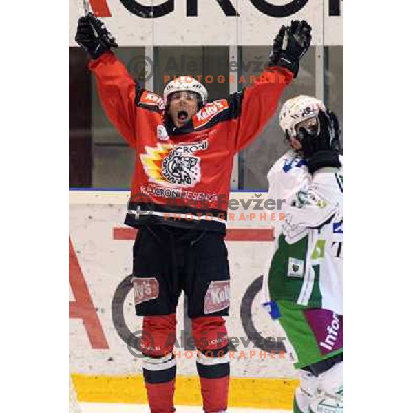 Conny Stromberg at ice hockey match Acroni Jesenice- Tilia Olimpija in round 32 of EBE league, played in Podmezakla, Jesenice 12.12.2008. Acroni Jesenice won 5:0 