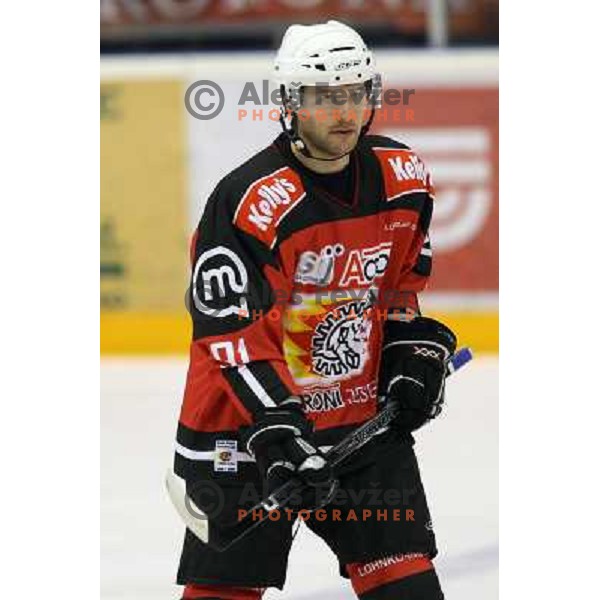 Tomo Hafner at ice hockey match Acroni Jesenice- Tilia Olimpija in round 32 of EBE league, played in Podmezakla, Jesenice 12.12.2008. Acroni Jesenice won 5:0 