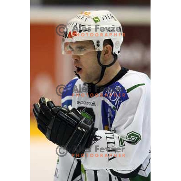 Kevin Mitchell at ice hockey match Acroni Jesenice- Tilia Olimpija in round 32 of EBE league, played in Podmezakla, Jesenice 12.12.2008. Acroni Jesenice won 5:0 