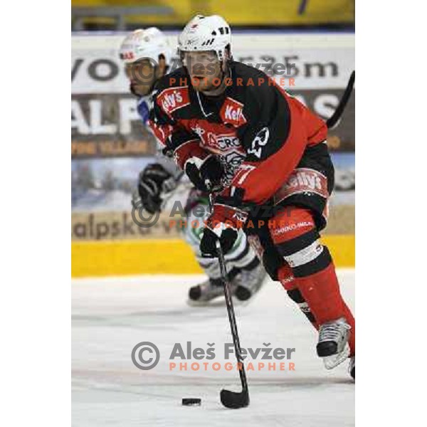 Uros Vidmar at ice hockey match Acroni Jesenice- Tilia Olimpija in round 32 of EBE league, played in Podmezakla, Jesenice 12.12.2008. Acroni Jesenice won 5:0 