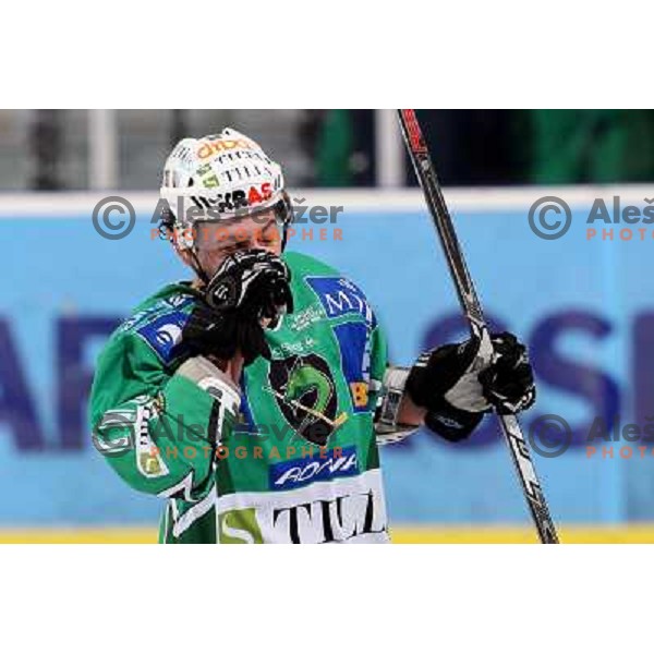 Brendan Yarema at ice hockey match Tilia Olimpija-Graz 99ers in round 33 of EBEL league, played in Hala Tivoli, Ljubljana 14.12.2008 