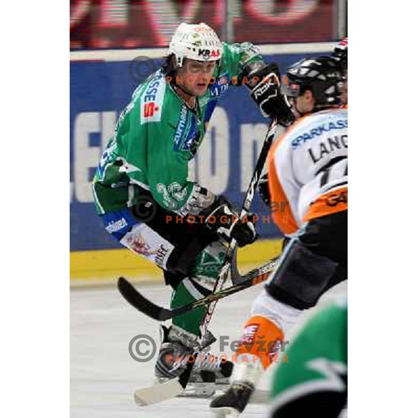 Frank Banham at ice hockey match Tilia Olimpija-Graz 99ers in round 33 of EBEL league, played in Hala Tivoli, Ljubljana 14.12.2008 