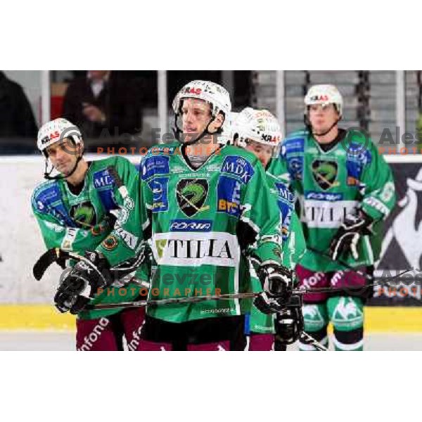 Groznik at ice hockey match Tilia Olimpija- KAC in Ebel league, played in Hala Tivoli, Ljubljana 19.12.2008. KAC won 2:1 in overtime. 