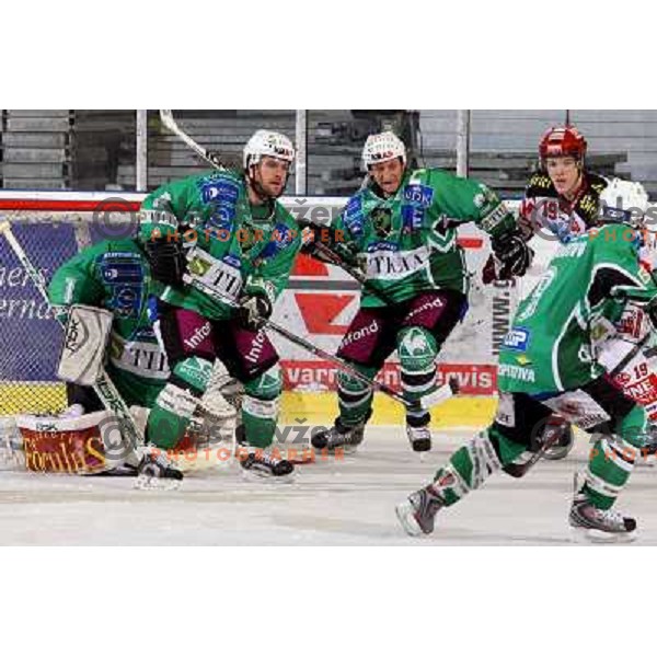 Mitchell (2), Vnuk (24) at ice hockey match Tilia Olimpija- KAC in Ebel league, played in Hala Tivoli, Ljubljana 19.12.2008. KAC won 2:1 in overtime. 