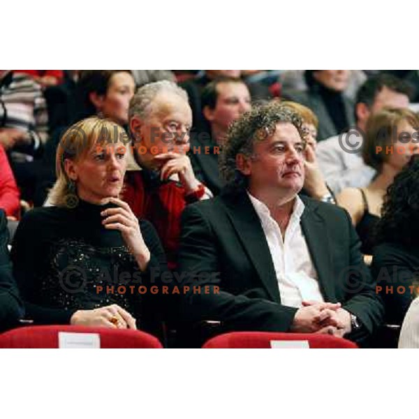 Brigita bukovec and Zeljko Pavlica at Gala night "Sportsman of the year 2008" in Cankarjev dom, Ljubljana 22.12.2008 