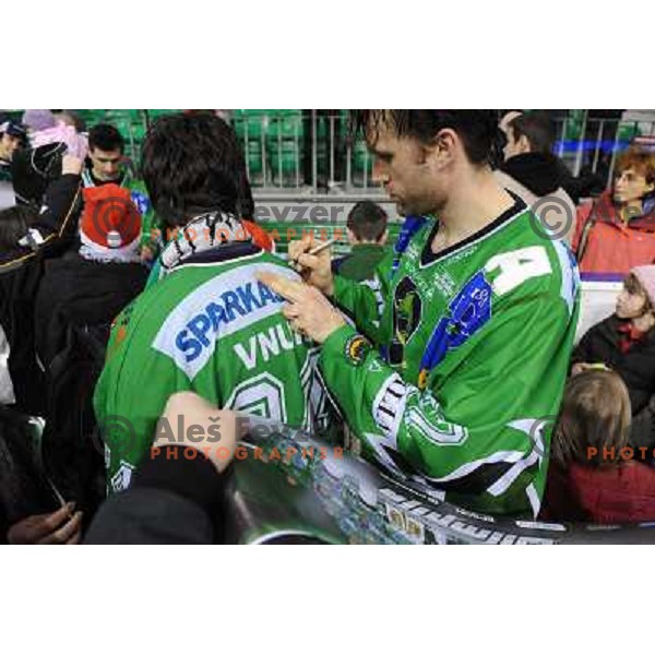 Kuznik at ice hockey match in the EBEL League , Tilia Olimpija - Graz 99ers, 26.12.2008 Hala Tivoli, Ljubljana 