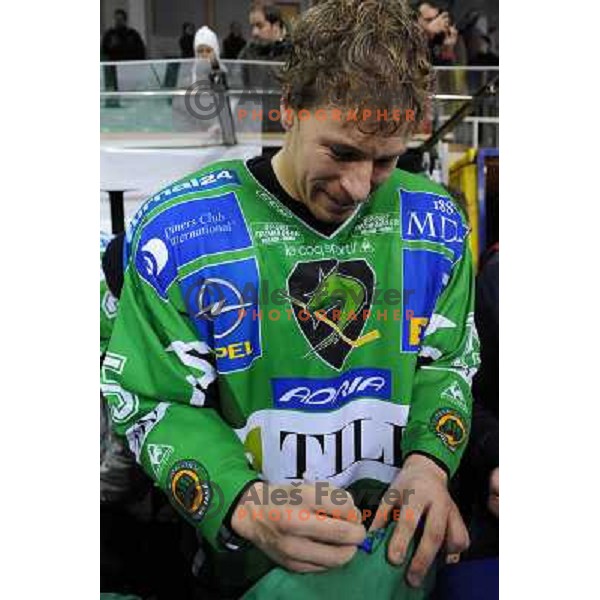 Muric at ice hockey match in the EBEL League , Tilia Olimpija - Graz 99ers, 26.12.2008 Hala Tivoli, Ljubljana 