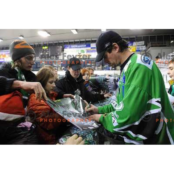 Elik at ice hockey match in the EBEL League , Tilia Olimpija - Graz 99ers, 26.12.2008 Hala Tivoli, Ljubljana 