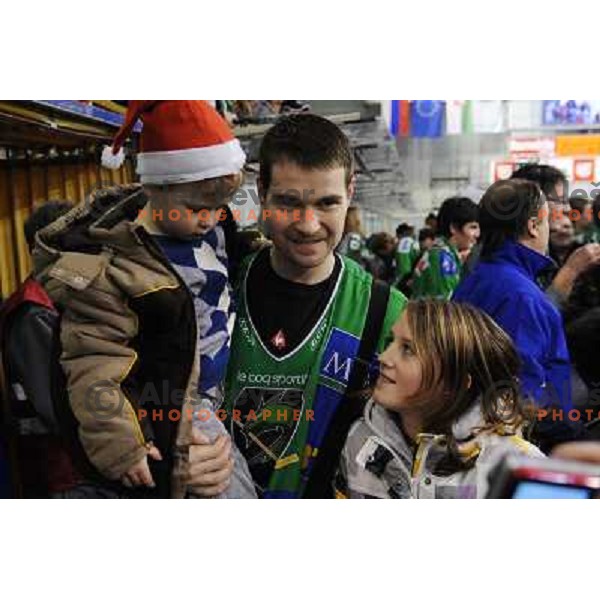 Korhonen at ice hockey match in the EBEL League , Tilia Olimpija - Graz 99ers, 26.12.2008 Hala Tivoli, Ljubljana 
