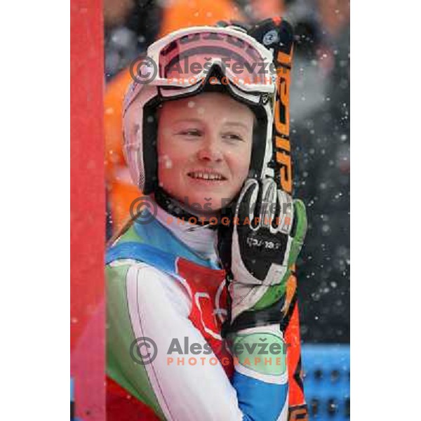 Ana drev of Slovenia during Giant Slalom women at winter Olympic Games, Torino , Italy on February 24, 2006