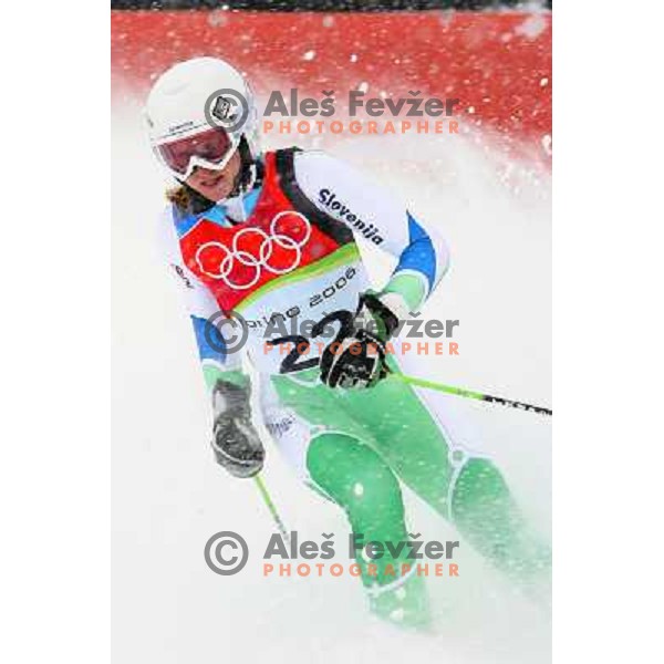 Ana drev of Slovenia during Giant Slalom women at winter Olympic Games, Torino , Italy on February 24, 2006