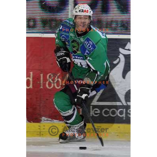 Egon Muric at ice hockey match Tilia Olimpija-Acroni Jesenice in round 39 of Ebel league, played in Hala Tivoli, Ljubljana 30.12.2008 