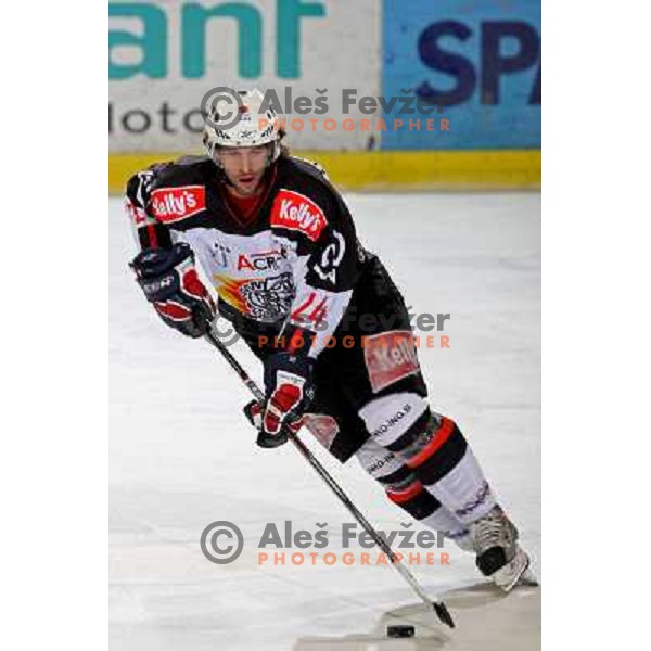 Anze Terlikar at ice hockey match Tilia Olimpija-Acroni Jesenice in round 39 of Ebel league, played in Hala Tivoli, Ljubljana 30.12.2008 