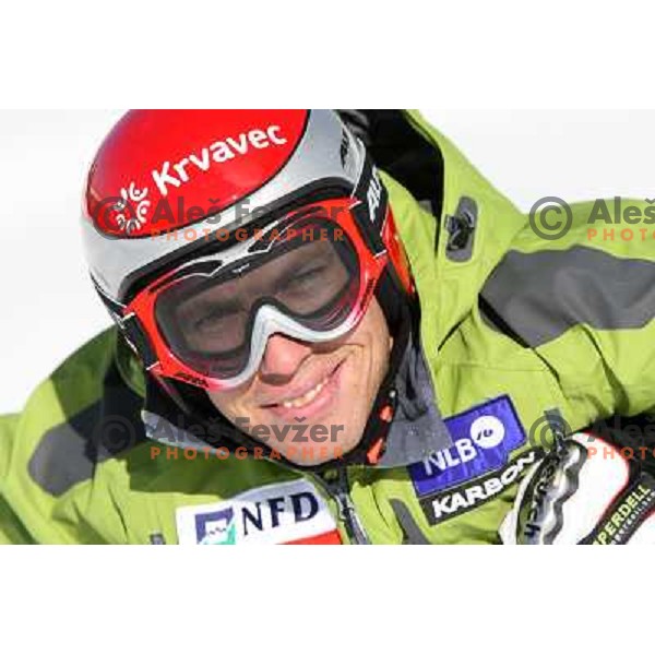 Mitja Valencic, member of Slovenia Ski team at practice on Krvavec Ski resort, Slovenia 5.1.2008 