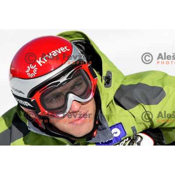 Mitja Valencic, member of Slovenia Ski team at practice on Krvavec Ski resort, Slovenia 5.1.2008 