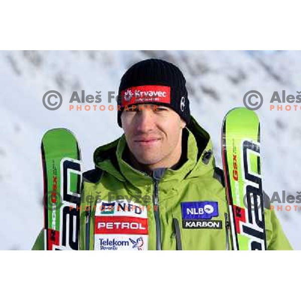 Mitja Valencic, member of Slovenia Ski team at practice on Krvavec Ski resort, Slovenia 5.1.2008 