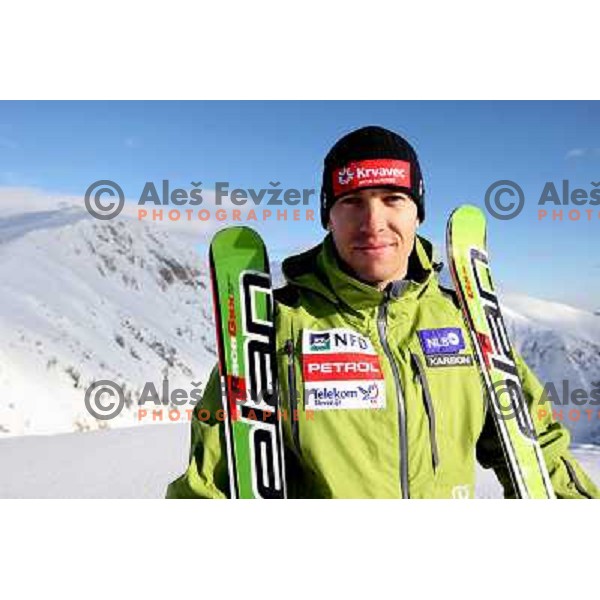Mitja Valencic, member of Slovenia Ski team at practice on Krvavec Ski resort, Slovenia 5.1.2008 