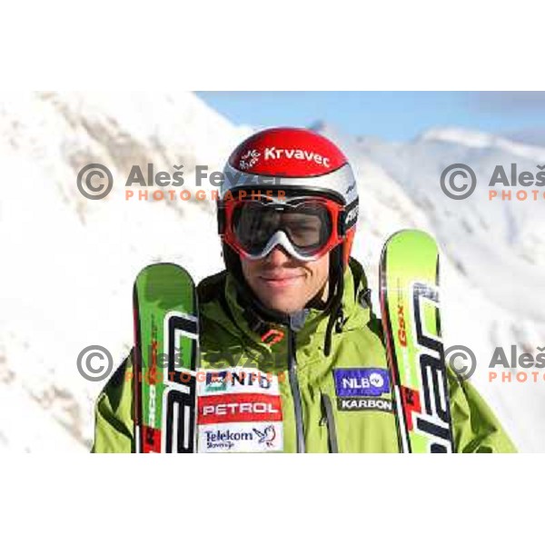 Mitja Valencic, member of Slovenia Ski team at practice on Krvavec Ski resort, Slovenia 5.1.2008 