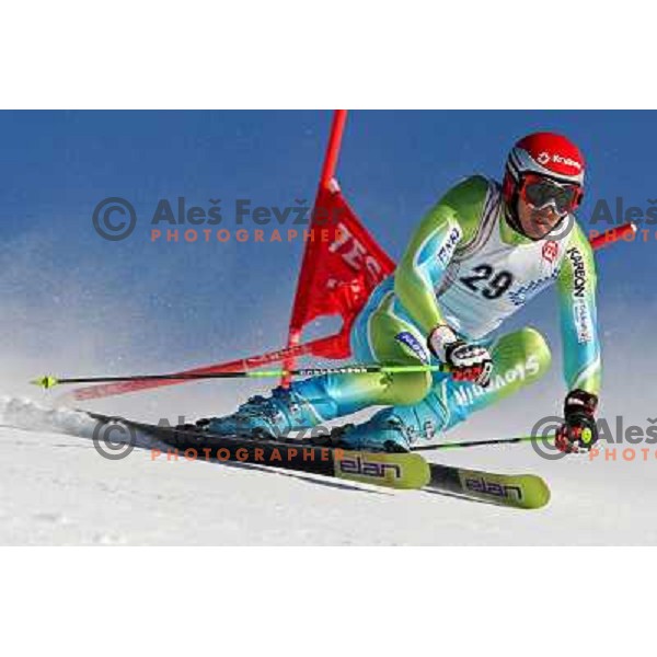 Mitja Valencic, member of Slovenia Ski team at practice on Krvavec Ski resort, Slovenia 5.1.2008 