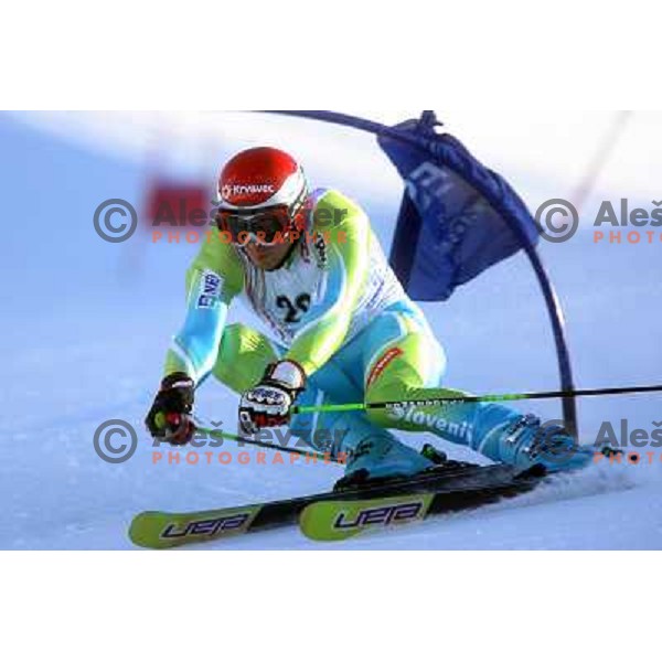 Mitja Valencic, member of Slovenia Ski team at practice on Krvavec Ski resort, Slovenia 5.1.2008 