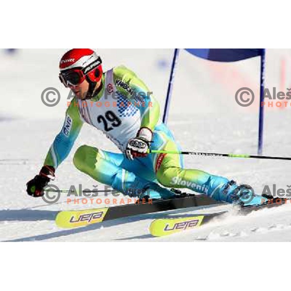 Mitja Valencic, member of Slovenia Ski team at practice on Krvavec Ski resort, Slovenia 5.1.2008 