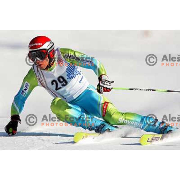 Mitja Valencic, member of Slovenia Ski team at practice on Krvavec Ski resort, Slovenia 5.1.2008 