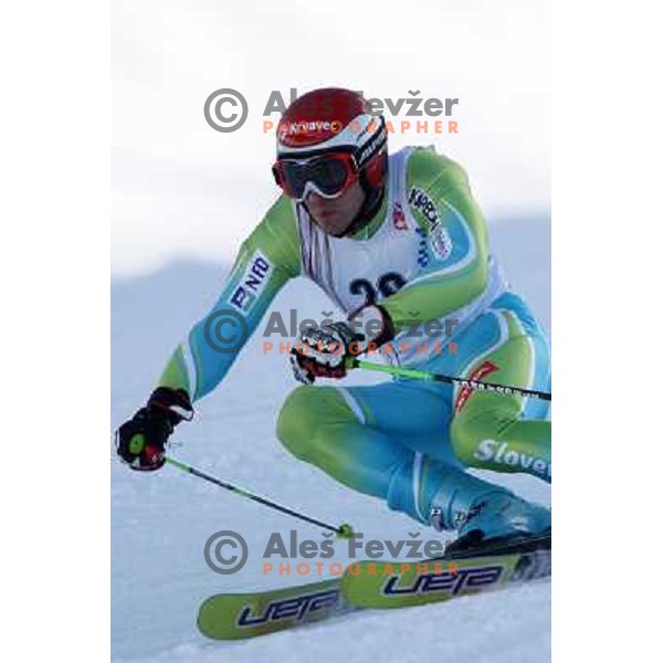 Mitja Valencic, member of Slovenia Ski team at practice on Krvavec Ski resort, Slovenia 5.1.2008 