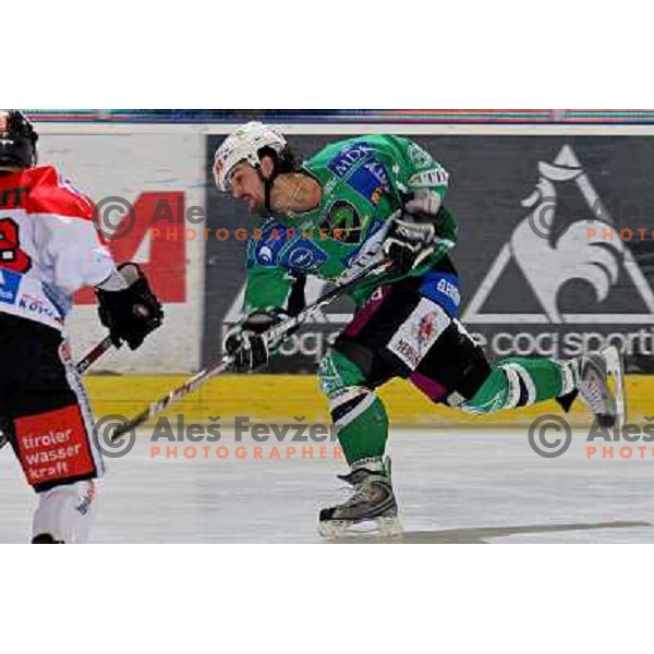 Frank Banham at ice hockey match Tilia Olimpija-TWK Innsbruck in round 42 of Ebel league, played in Hala Tivoli, Ljubljana 6.1.2009 