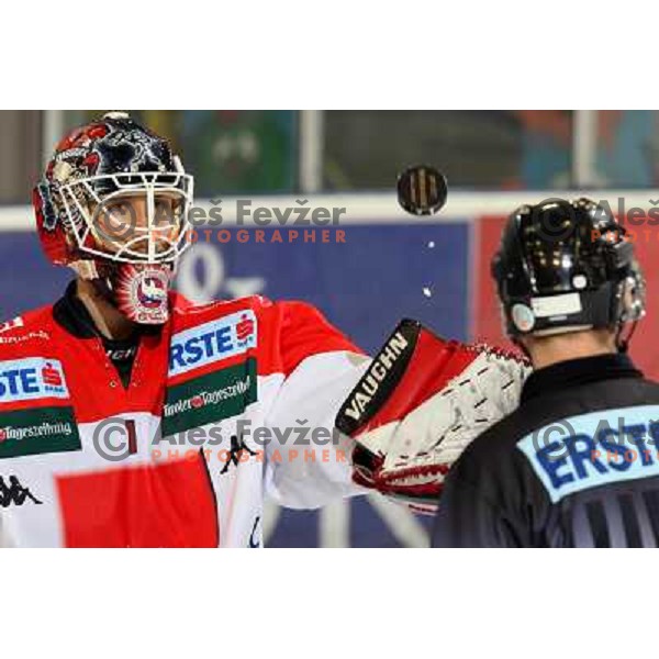 Seamus Kotyk at ice hockey match Tilia Olimpija-TWK Innsbruck in round 42 of Ebel league, played in Hala Tivoli, Ljubljana 6.1.2009 