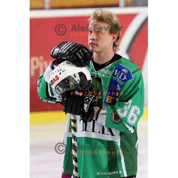 Pasi Petrilainen at ice hockey match Tilia Olimpija-TWK Innsbruck in round 42 of Ebel league, played in Hala Tivoli, Ljubljana 6.1.2009 
