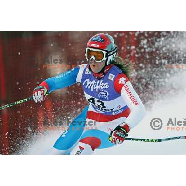 Fraenzi Aufdenblatten at first run of 45.Golden fox- Zlata Lisica World Alpine skiing giant slalom in Maribor, Slovenia 10.1.2009 