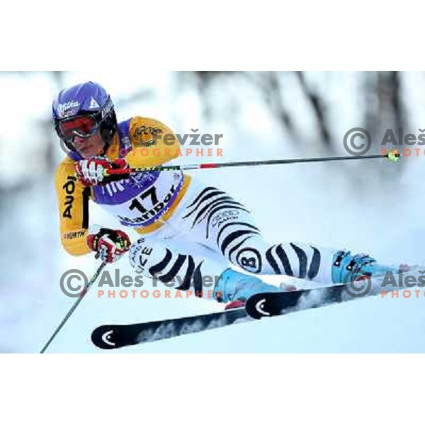 Maria Riesch (GER) at first run of 45.Golden fox- Zlata Lisica World Alpine skiing giant slalom in Maribor, Slovenia 10.1.2009 