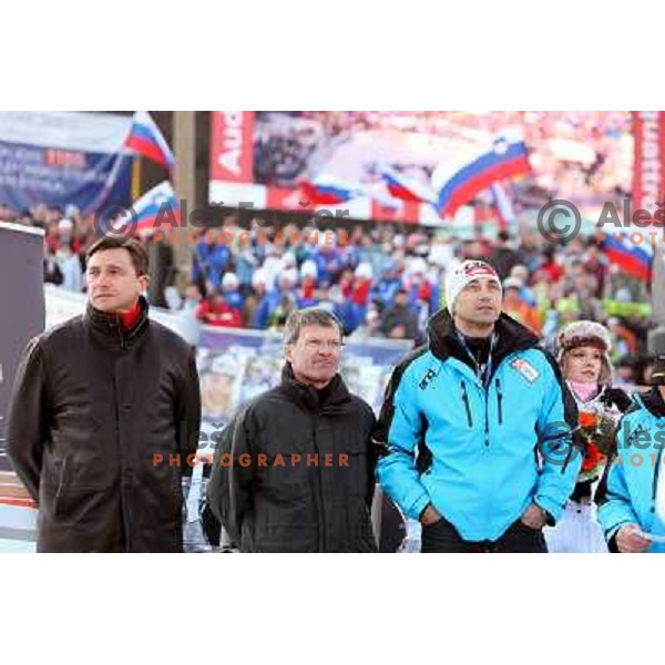 Borut PAhor, Stane Valant, Kovacic at 45.Golden fox- Zlata Lisica Audi FIS World Alpine skiing giant slalom in Maribor, Slovenia 10.1.2009 