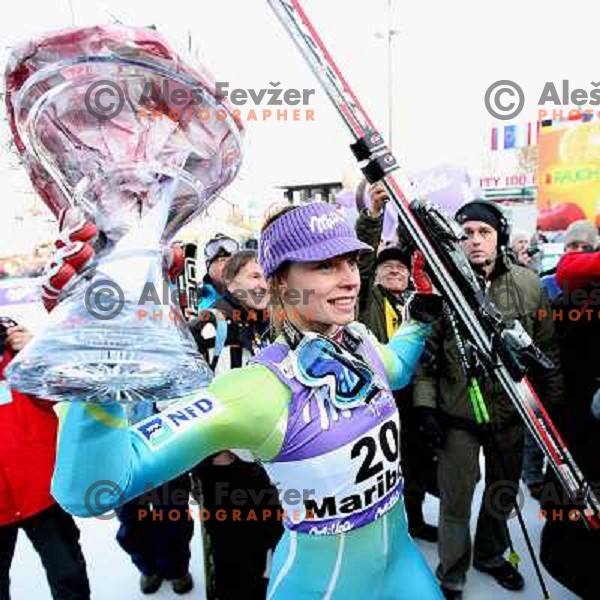 Tina Maze at 45.Golden fox- Zlata Lisica Audi FIS World Alpine skiing giant slalom in Maribor, Slovenia 10.1.2009 