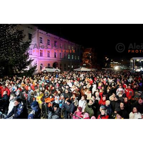 at public draw of starting numbers for 45.Golden Fox- Zlata lisica giant slalom held at Trg Svobode in Maribor, Slovenia 9.1.2008 