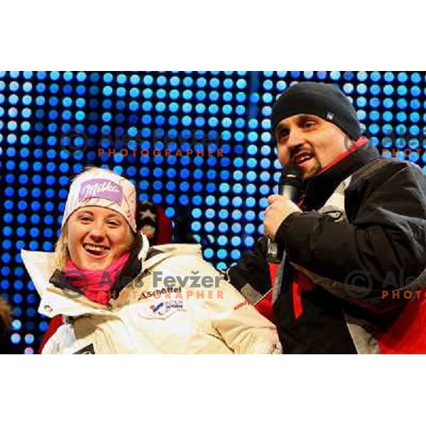 at public draw of starting numbers for 45.Golden Fox- Zlata lisica giant slalom held at Trg Svobode in Maribor, Slovenia 9.1.2008 