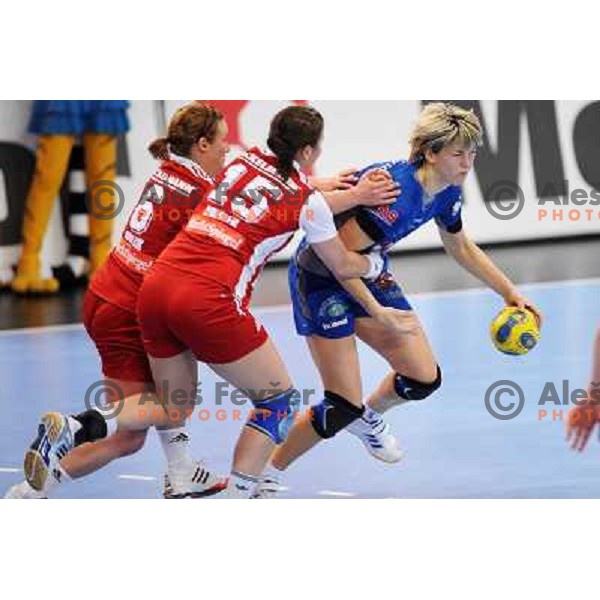 Vergelyuk at handball match in the womens Champions League , Krim Mercator - Nurnberg, 10.01.2009 Kodeljevo, Ljubljana 